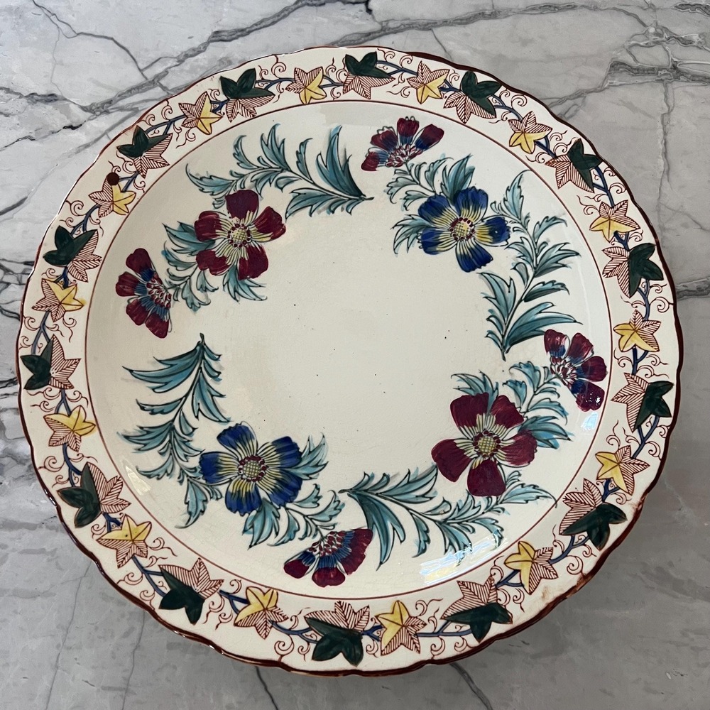 Vintage Fred Roberts Company fall floral platter, made in Japan - Picture 1 of 6